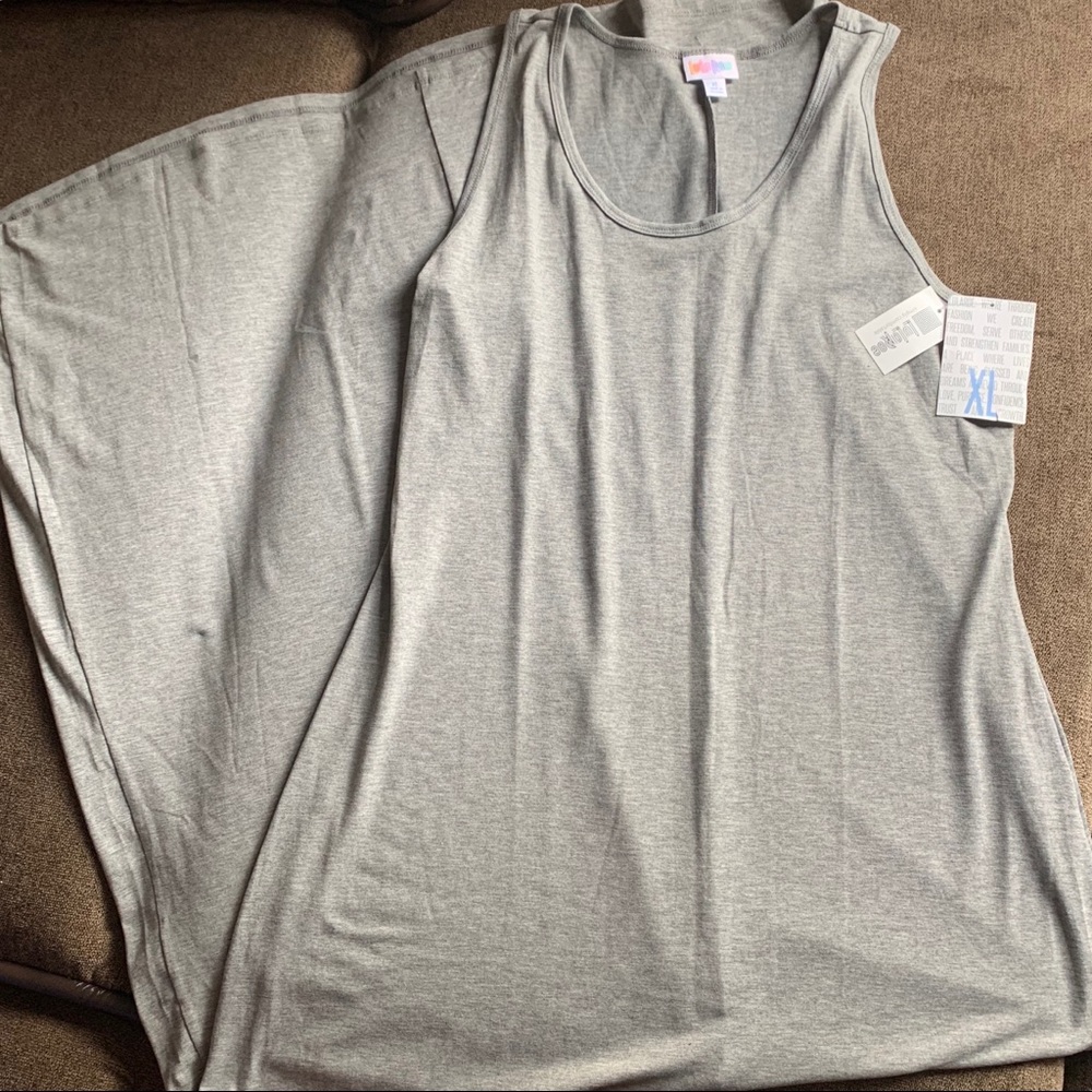 NWT Lularoe Dani Dress - solid gray XL